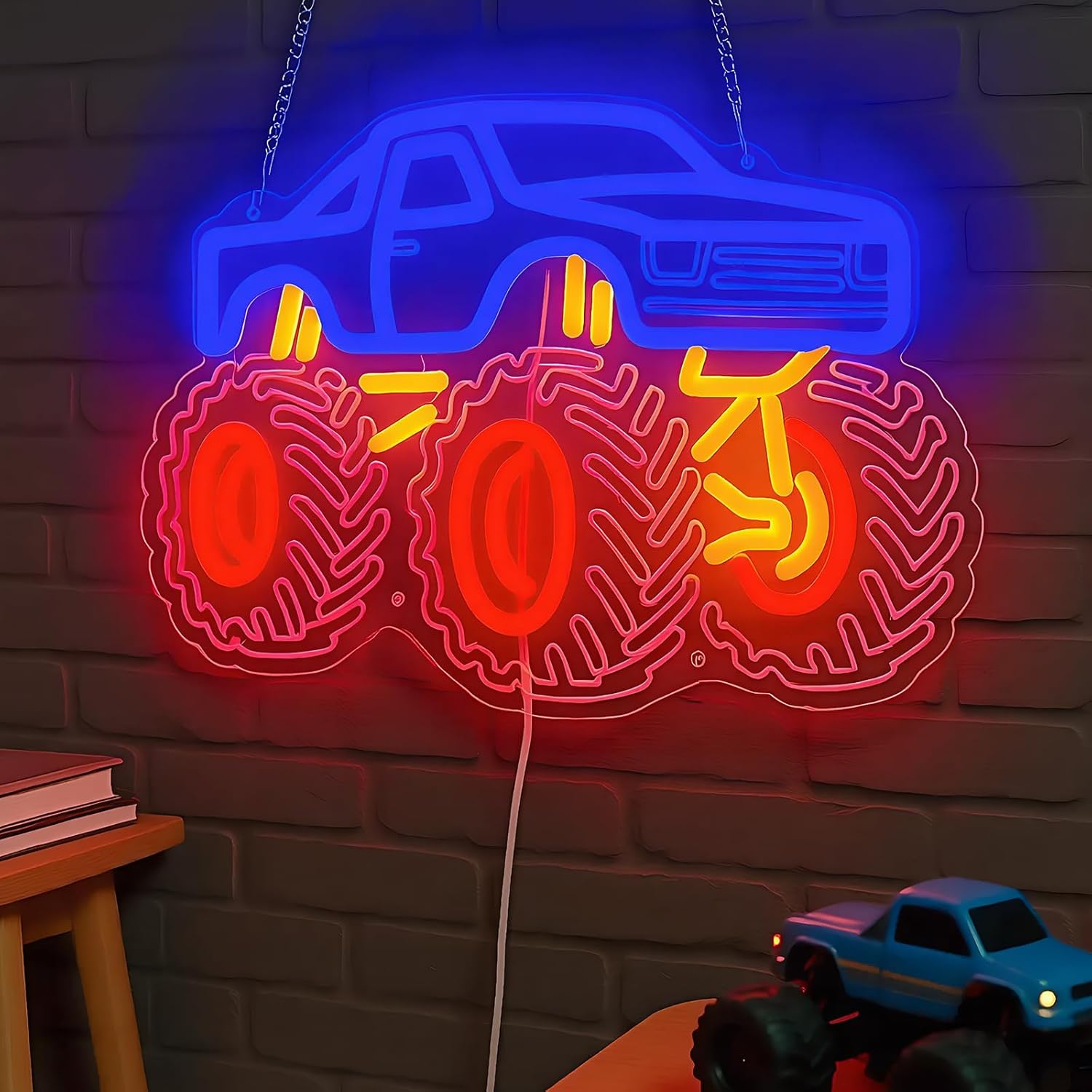 Home Bar Signs - Neonowy znak LED w kształcie ciężarówki,