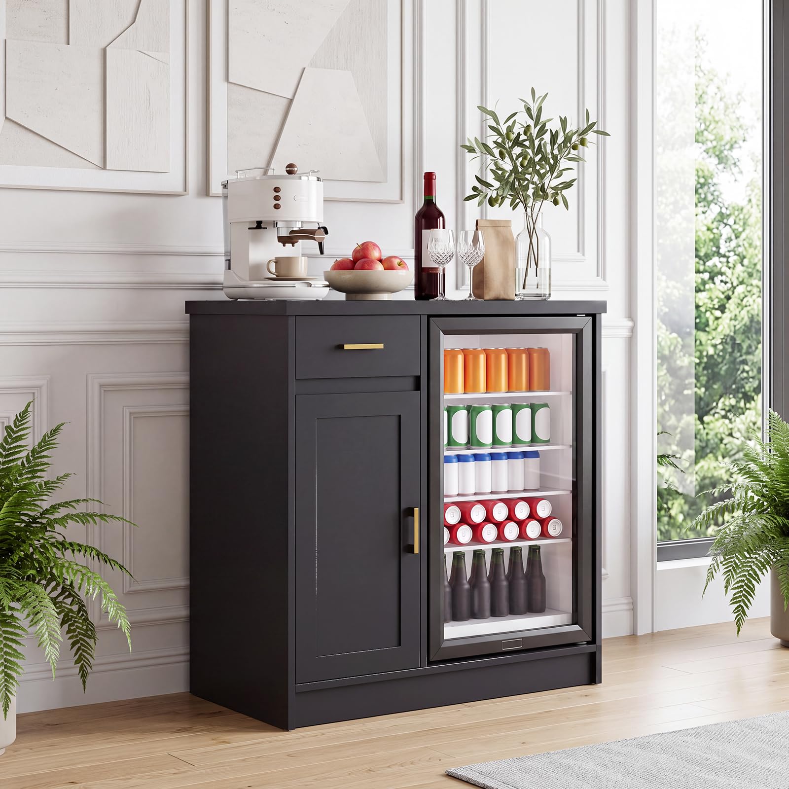 Home Bar Setup - Szafka barowa w stylu farmhouse o