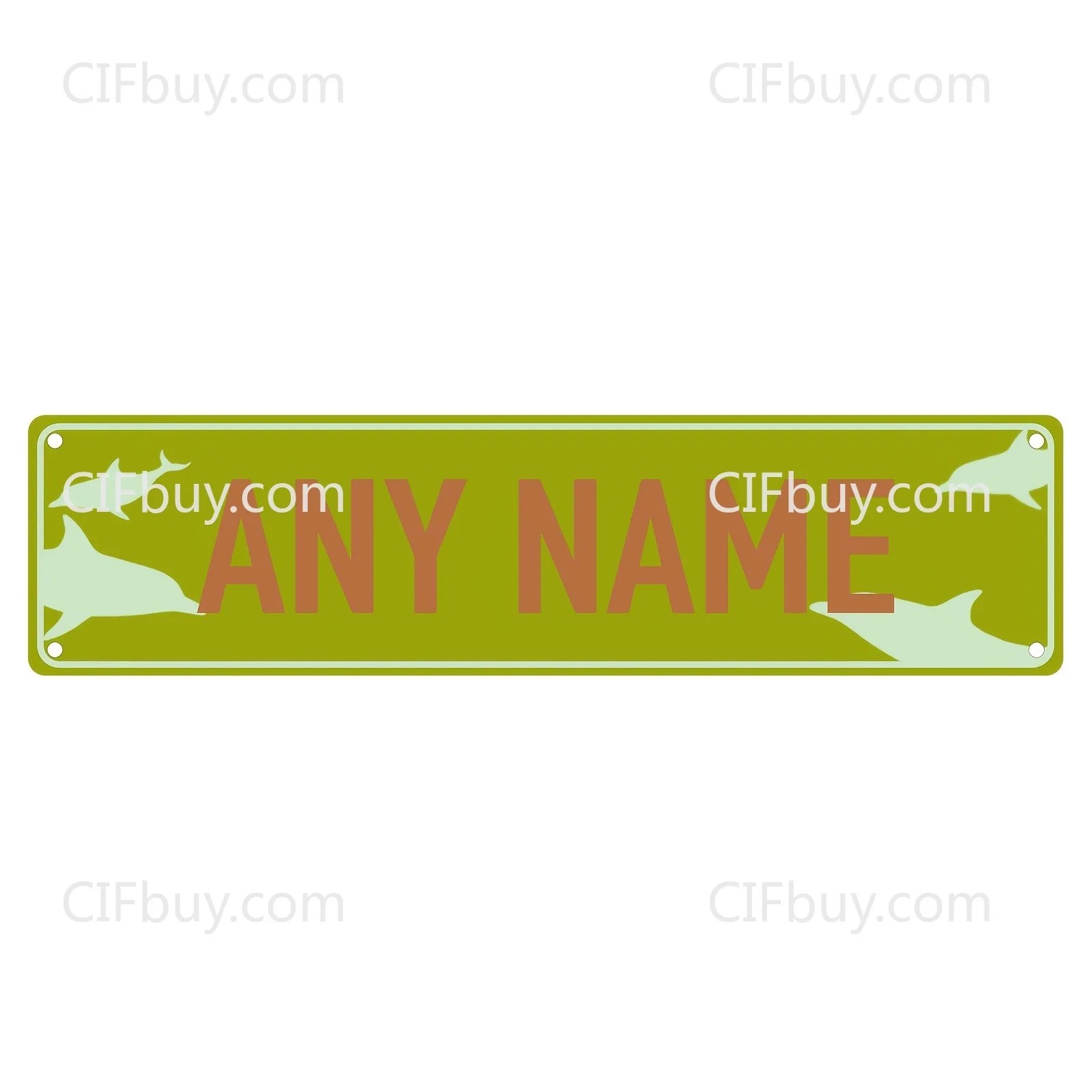 Home Bar Signs - CIFbuy 2D Metalowa Tabliczka z Delfinem,