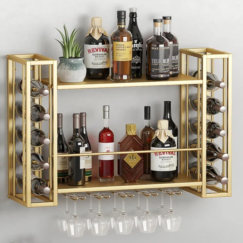 Home Bar Shelves - Półka na wino do montażu na