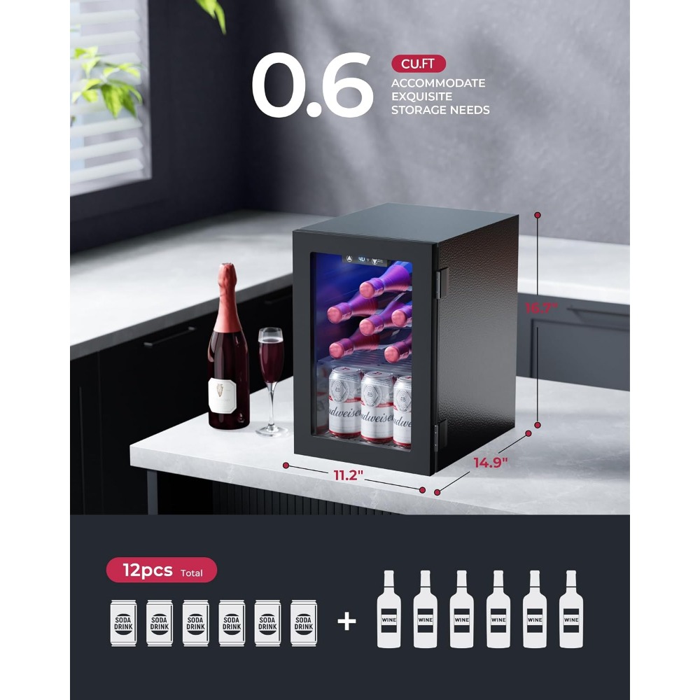 Minilodówka na 24 puszki, chło – Home Bar Shelves recenzja i cena