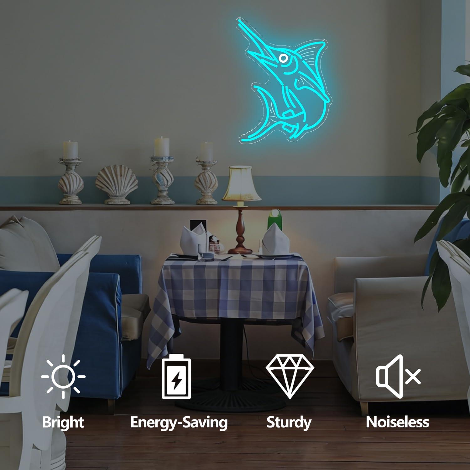 Neonowy znak LED z motywem ryb – Home Bar Signs recenzja i cena