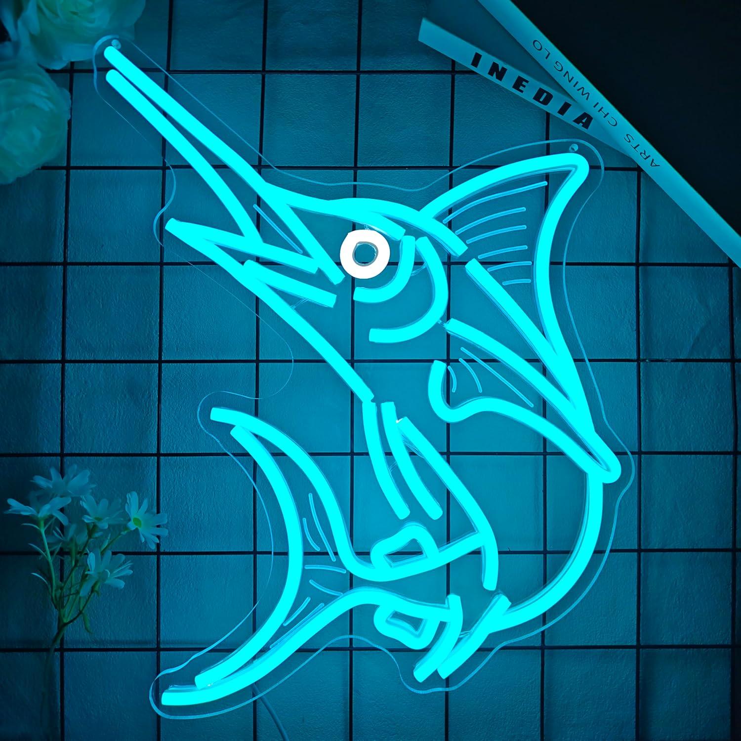 Neonowy znak LED z motywem ryb – Home Bar Signs recenzja i cena