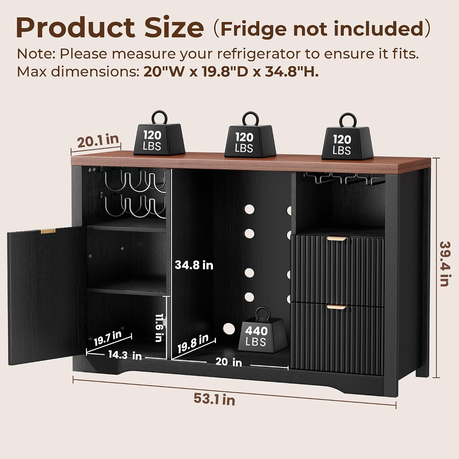 Szafka barowa na kawę z miejsc – Home Bar And Fridge recenzja i cena