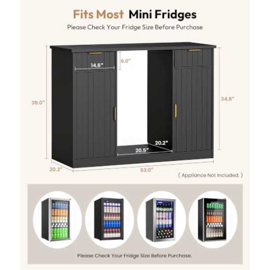 Szafka barowa 53 cm z miejscem – Home Bar And Fridge recenzja i cena