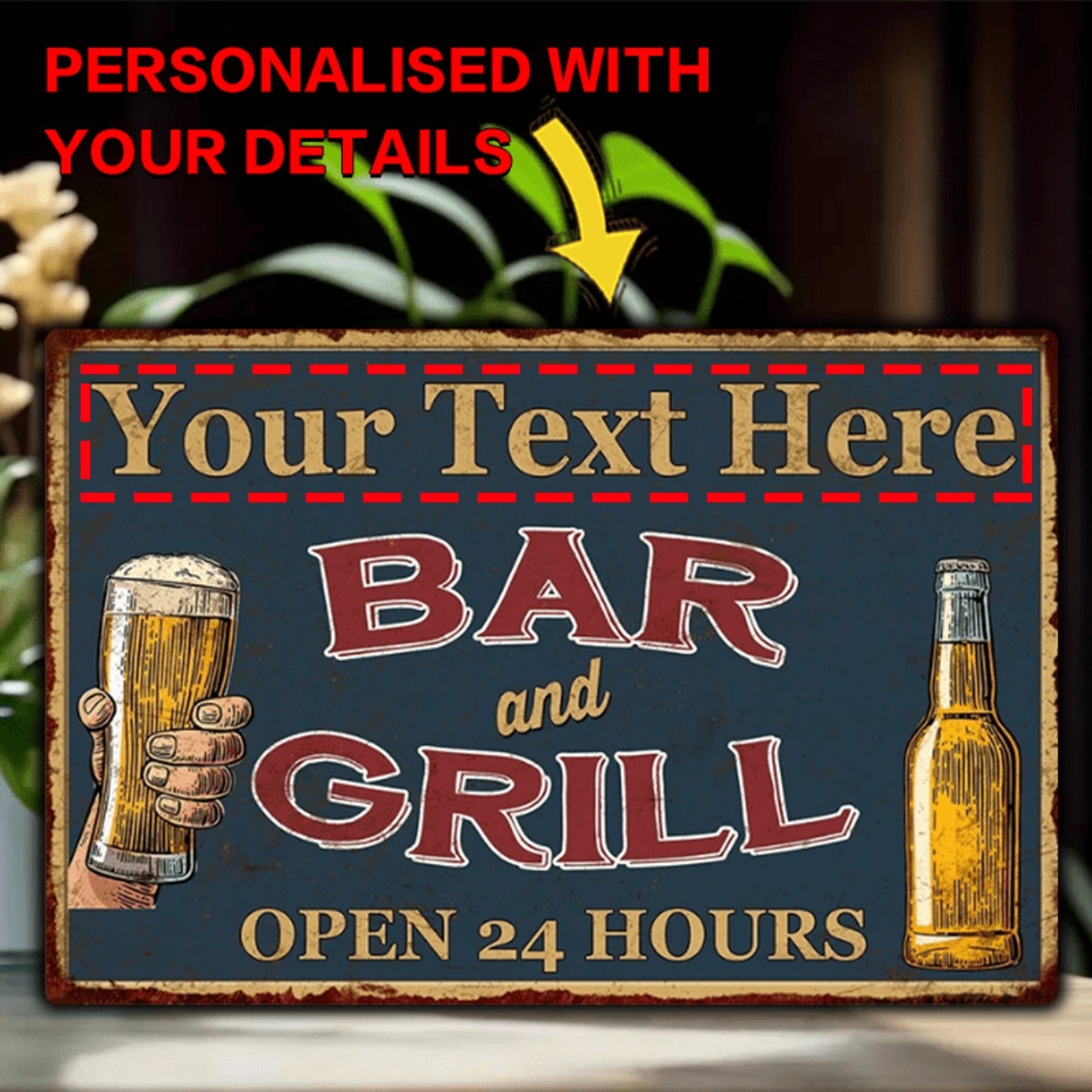 Personalizowana aluminiowa tab – Home Bar Signs recenzja i cena