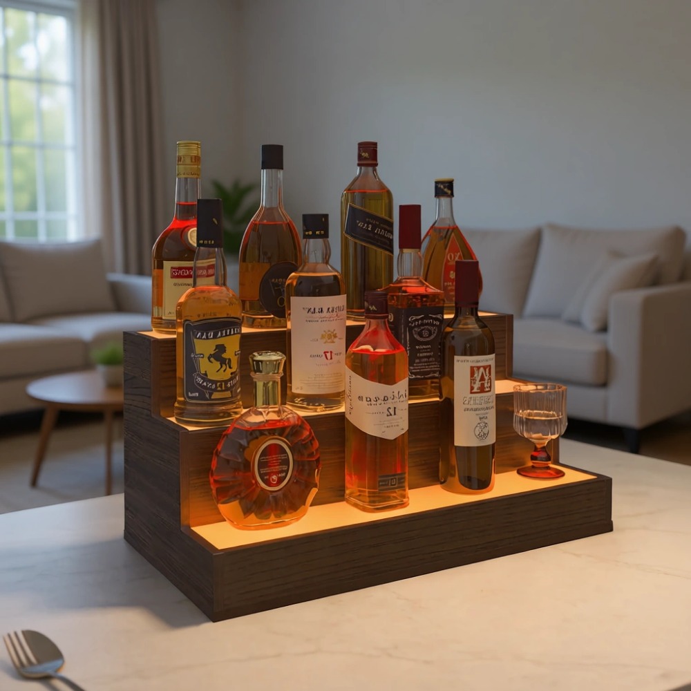 Półka na butelki z oświetlenie – Home Bar Shelves recenzja i cena