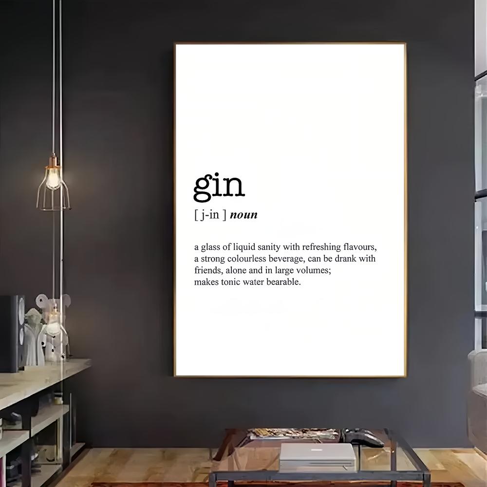 Definicja słowa GIN na plakaci – Home Bar Word recenzja i cena