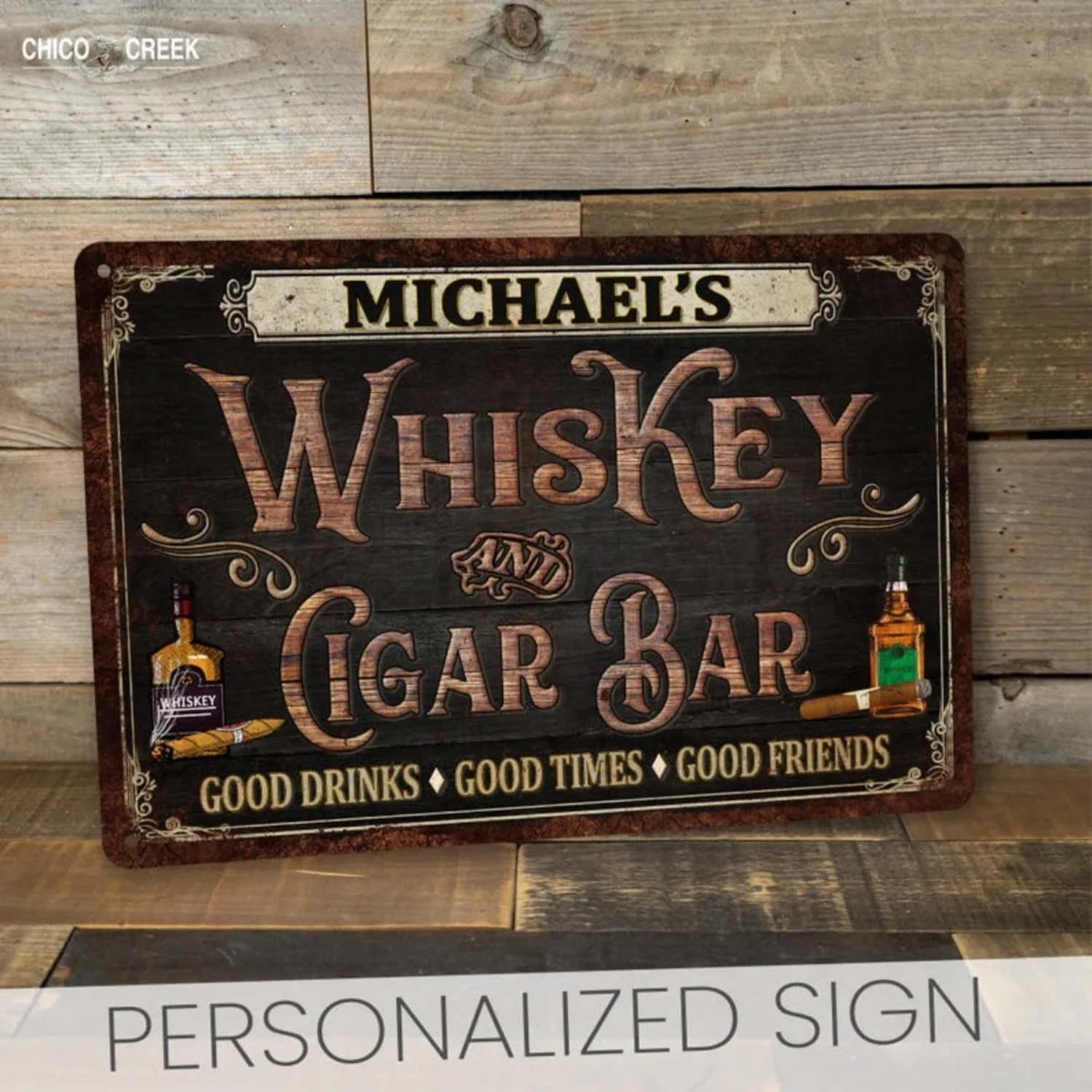 Spersonalizowany, vintage'owy  – Home Bar Signs recenzja i cena