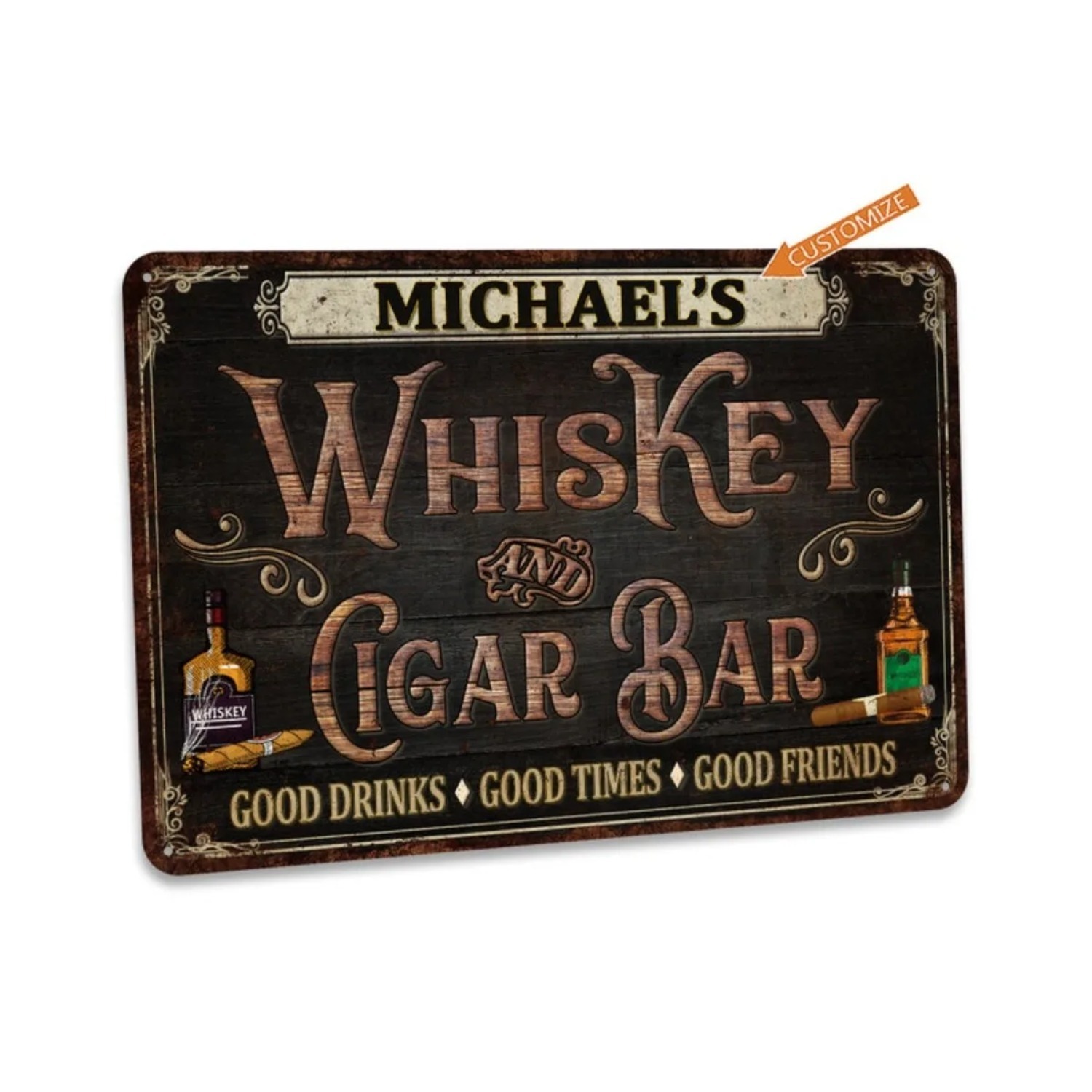 Spersonalizowany, vintage'owy  – Home Bar Signs recenzja i cena