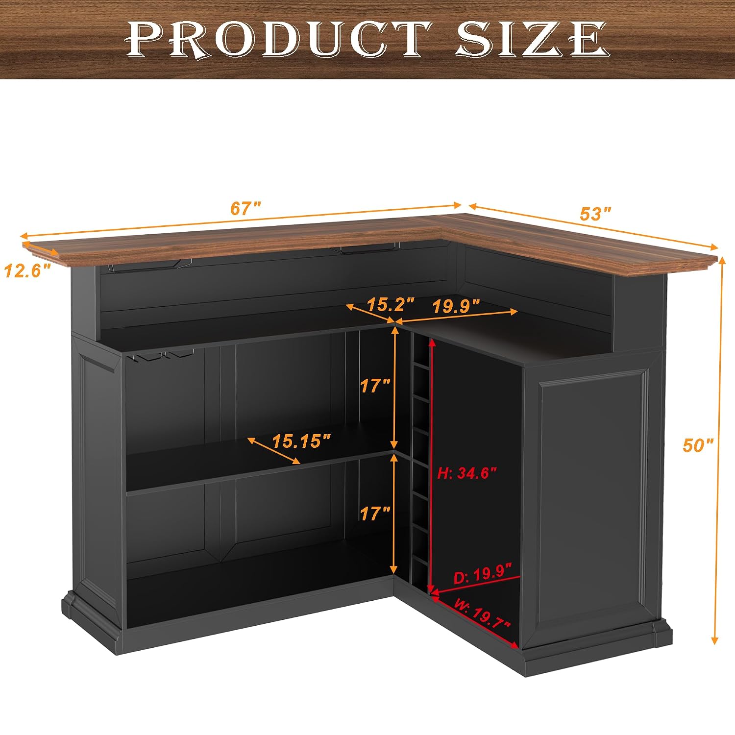 Szafka barowa w kształcie lite – Home Bar Setup recenzja i cena