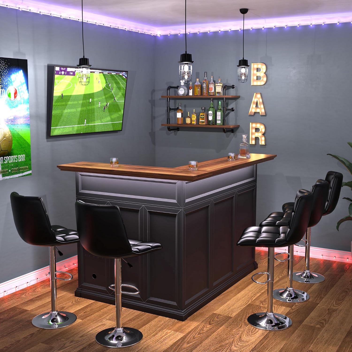 Szafka barowa w kształcie lite – Home Bar Setup recenzja i cena