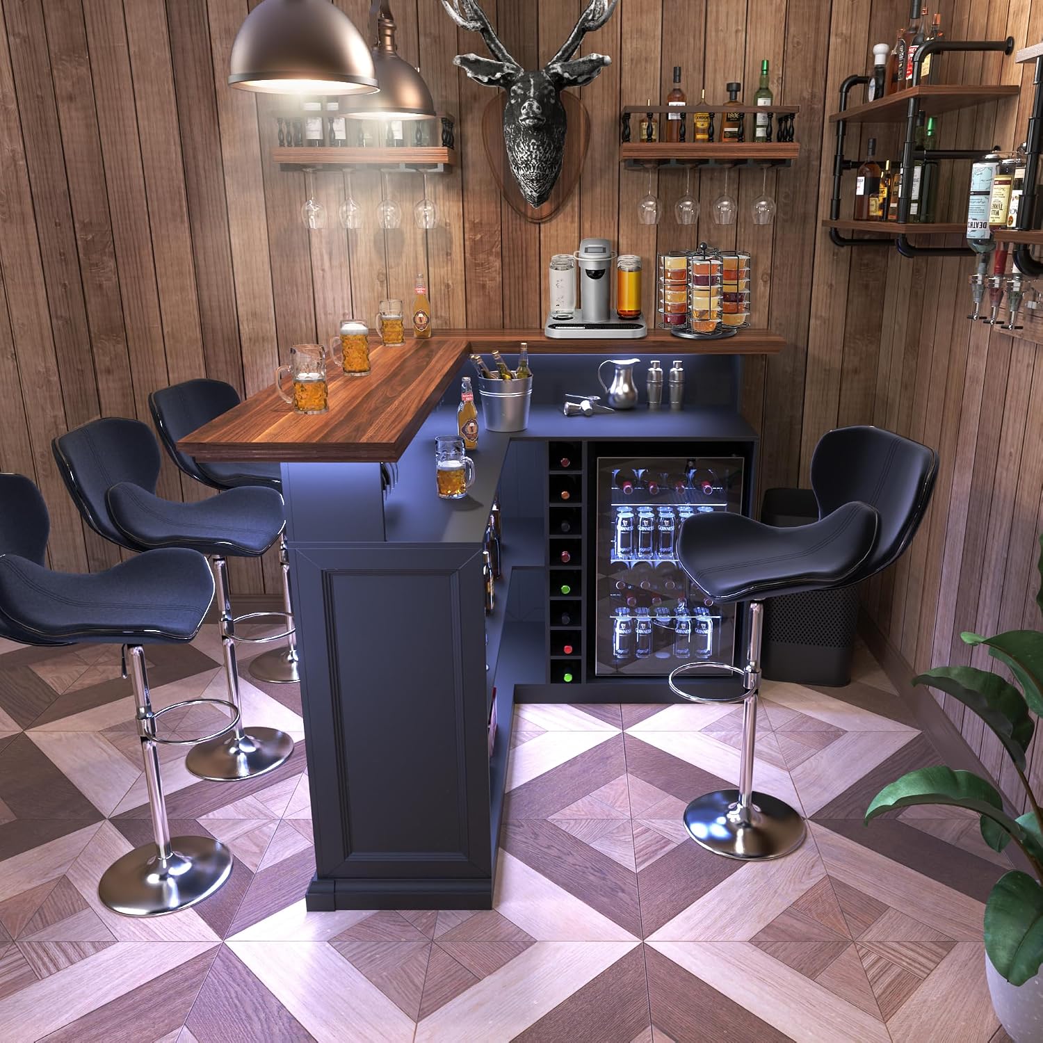 Szafka barowa w kształcie lite – Home Bar Setup recenzja i cena