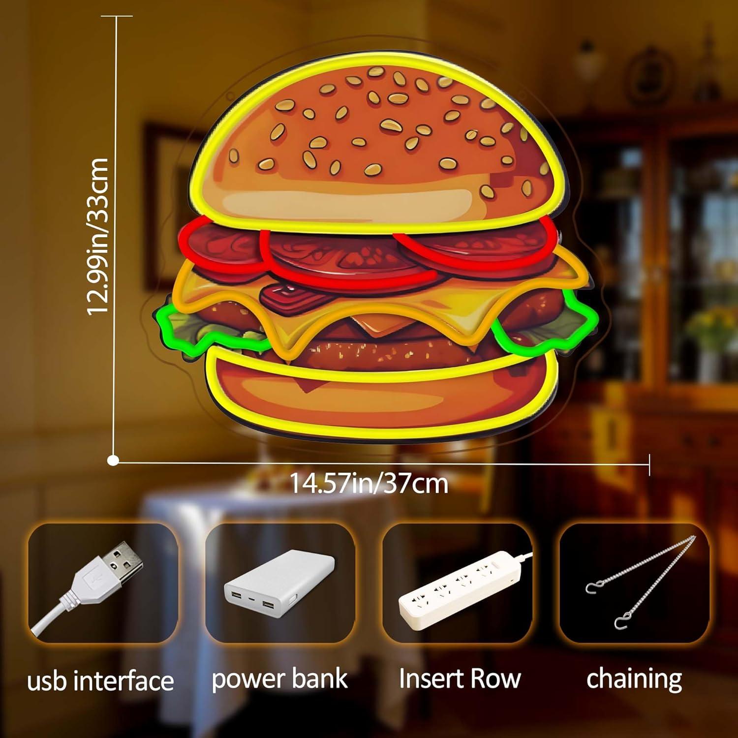 Neonowy Znak LED Burger Hambur – Home Bar Signs recenzja i cena