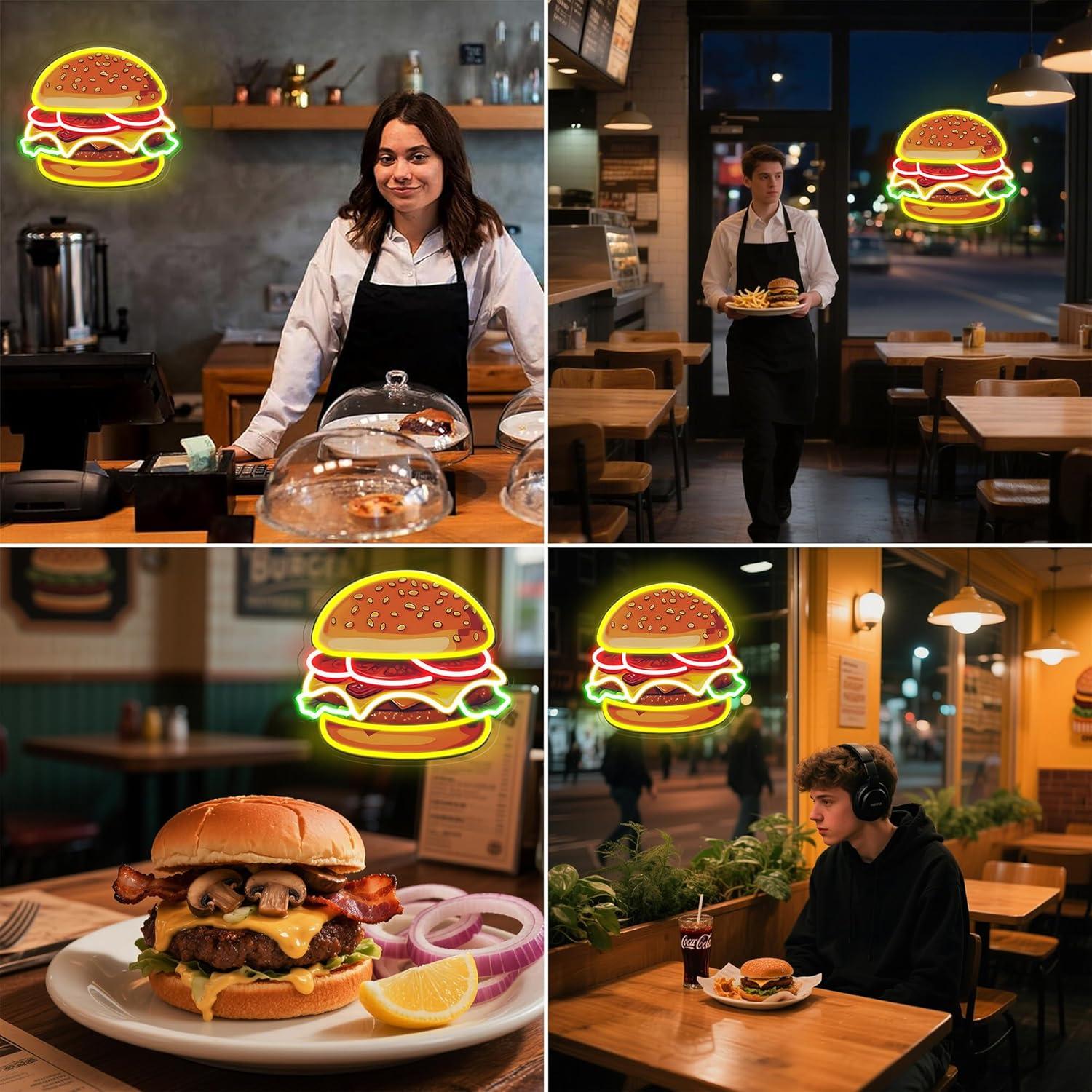 Neonowy Znak LED Burger Hambur – Home Bar Signs recenzja i cena
